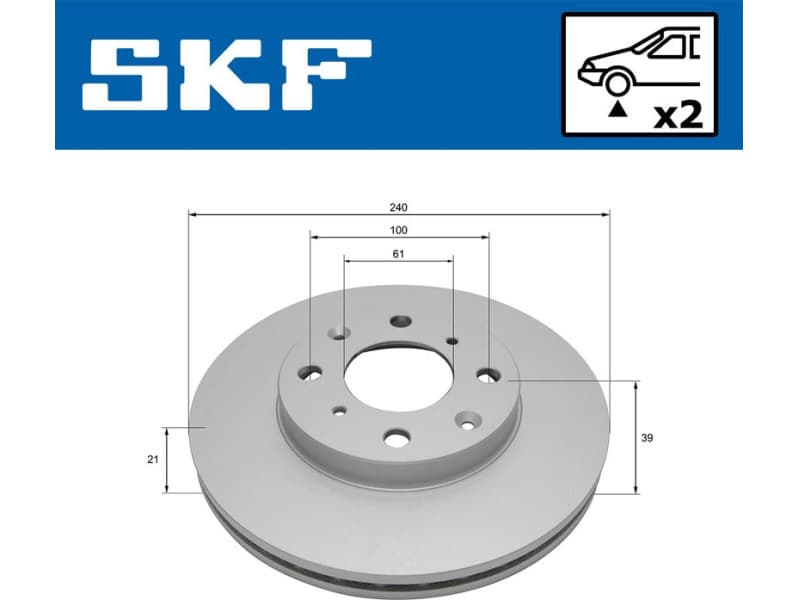 Brake Disc VKBD 80843 V2 - image 2