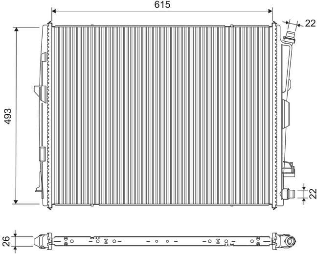 Radiator, engine cooling 701308