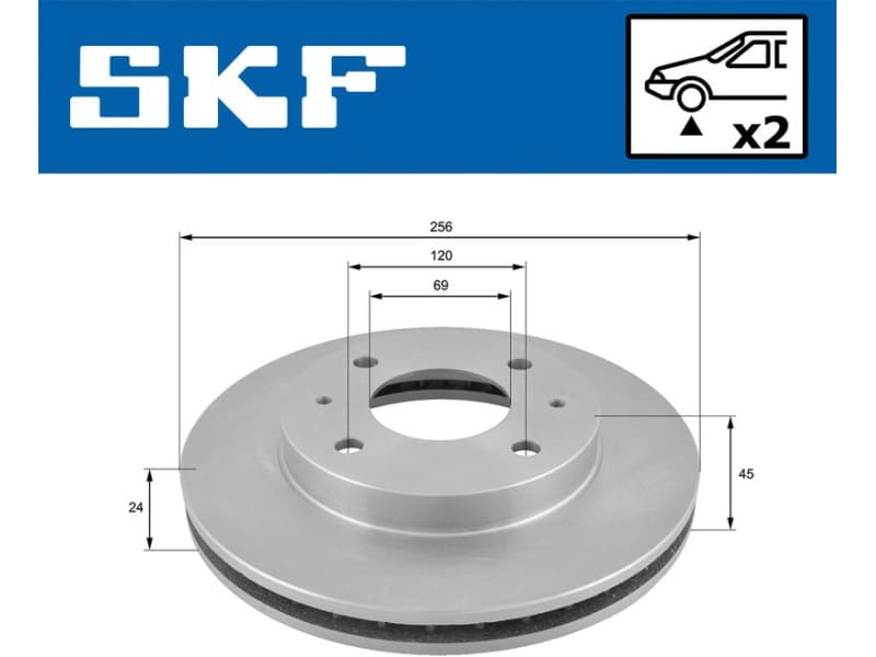 Brake Disc VKBD 80894 V2 - image 2