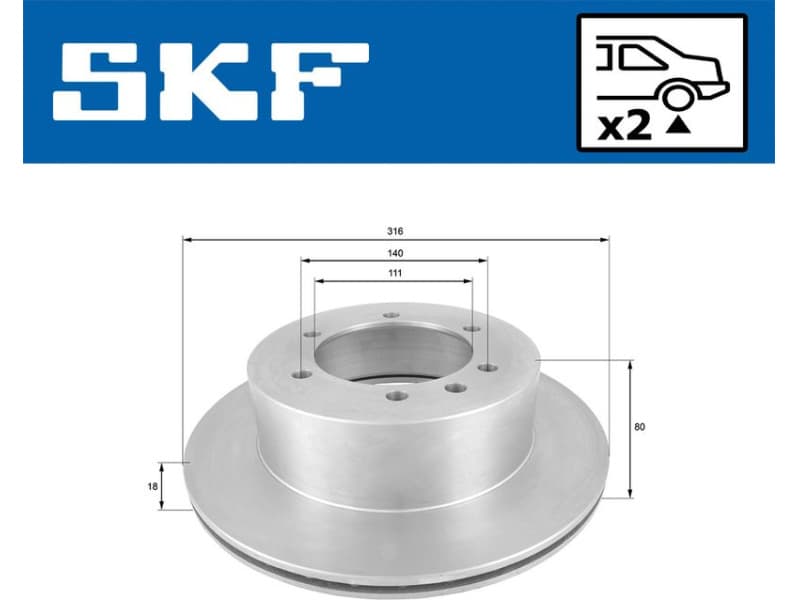 Brake Disc VKBD 90587 V2 - image 2