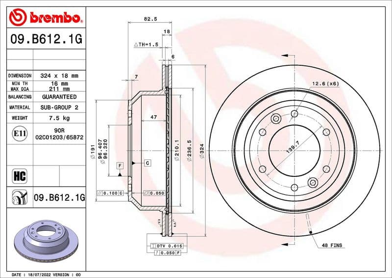 Brake Kit, disc brake BEYOND LINE - Greenance KT 10 020