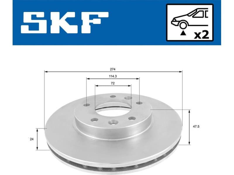 Brake Disc VKBD 80827 V2 - image 2