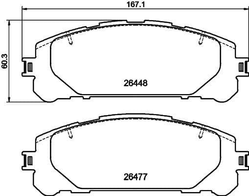 Brake Pad Set, disc brake 8DB 355 043-871
