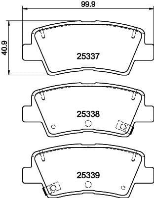 Brake Pad Set, disc brake 8DB 355 040-171