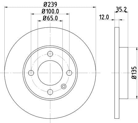 Brake Disc PRO 8DD 355 100-131 - image 2