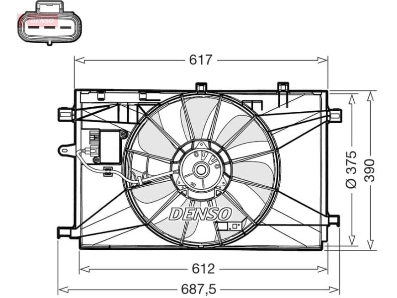 Fan, engine cooling DER50003
