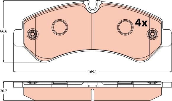 Brake Pad Set, disc brake GDB2528