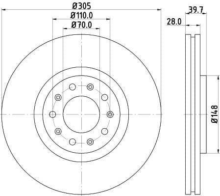 Brake Disc PRO 8DD 355 116-631 - image 2