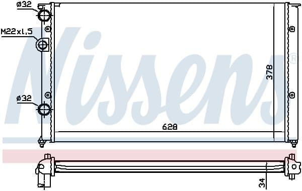 Radiator, engine cooling 652451