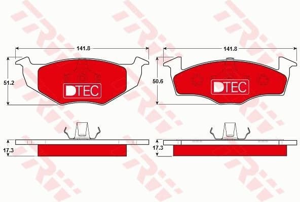 Brake Pad Set, disc brake DTEC COTEC GDB1274DTE