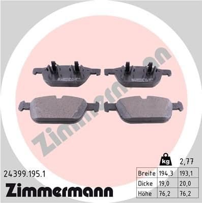 Brake Pad Set, disc brake 24399.195.1