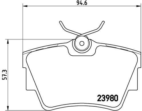 Brake pads rear, Top Quality P59041