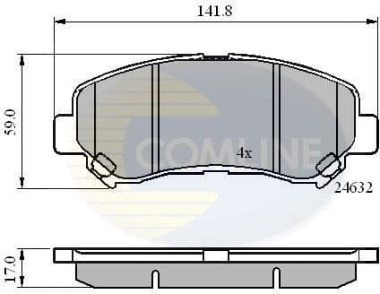Brake pads front CBP01577