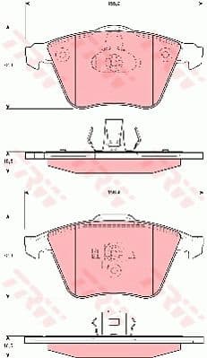 Brake pads front, Top Quality GDB1607