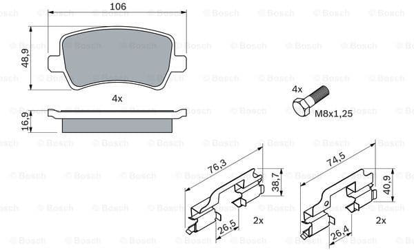 Brake Pad Set, disc brake 0986494213 - image 7