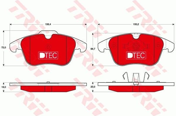Brake Pad Set, disc brake DTEC COTEC GDB1683DTE