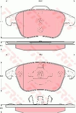Brake pads front, Top Quality GDB1691