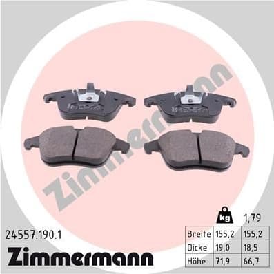 Brake Pad Set, disc brake 24557.190.1