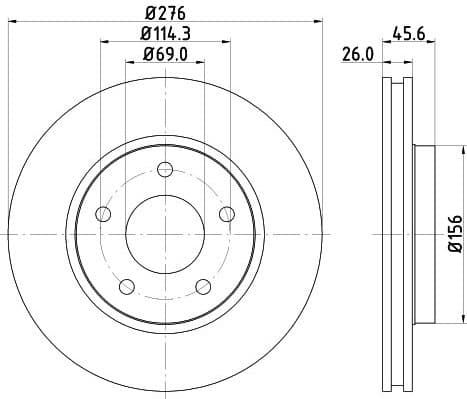 Brake Disc PRO 8DD 355 116-241 - image 4
