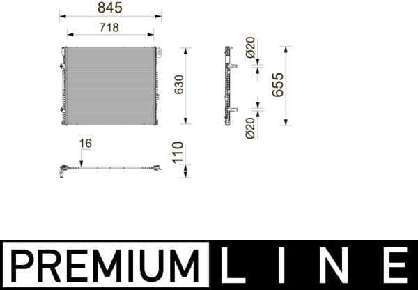 Radiator, engine cooling BEHR *** PREMIUM LINE *** CR2803000P