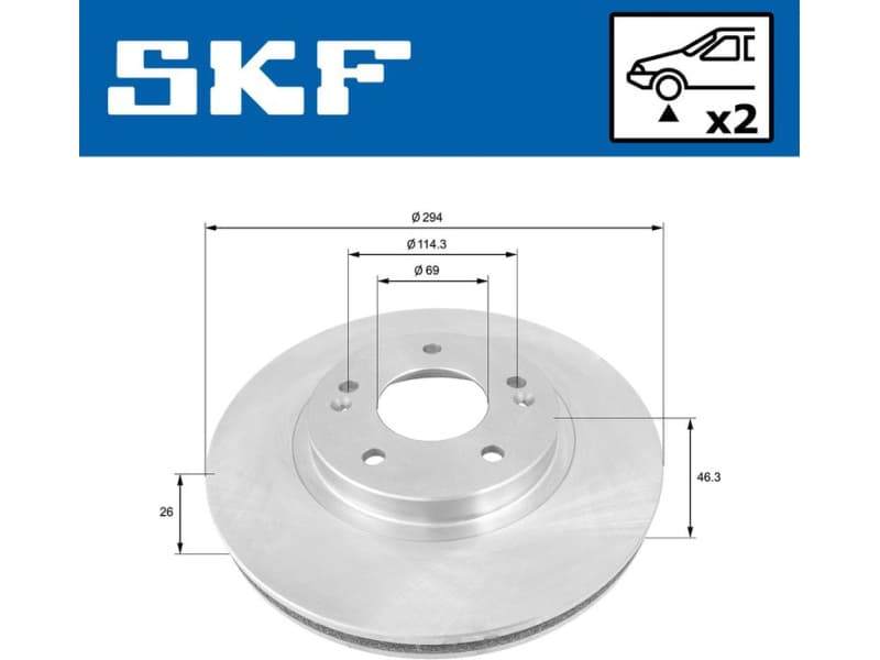 Brake Disc VKBD 80576 V2 - image 2