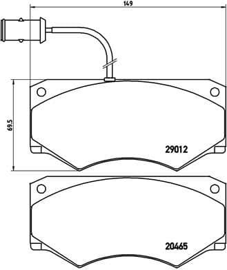Brake Pad Set, disc brake PRIME LINE P A6 013
