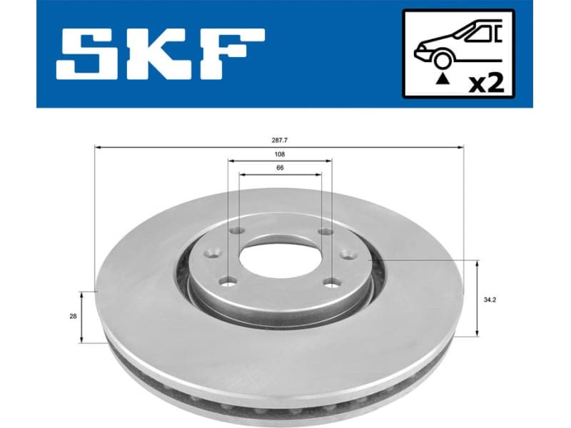Brake Disc VKBD 80428 V2 - image 2