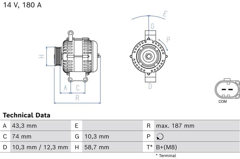 Alternator 0 986 085 970