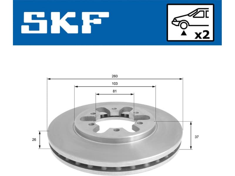 Brake Disc VKBD 80910 V2 - image 2