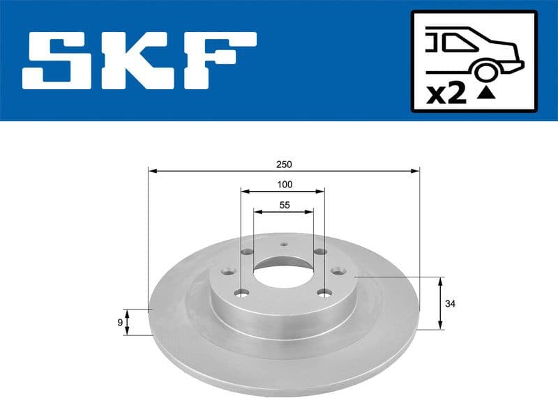 Brake Disc VKBD 90705 S2 - image 2