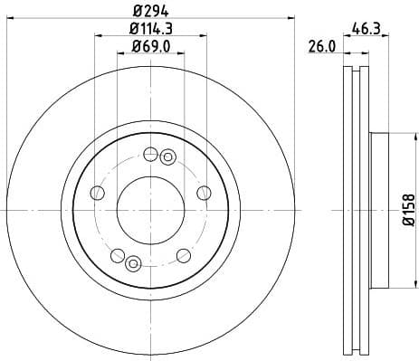 Brake Disc PRO 8DD 355 118-671 - image 3