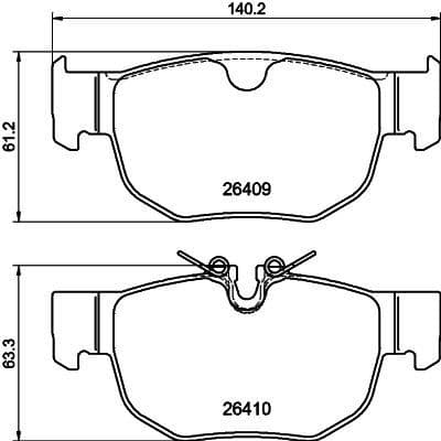 Brake Pad Set, disc brake 8DB 355 044-381