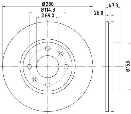 Brake Disc 8DD 355 111-771 - image 4