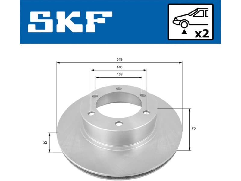 Brake Disc VKBD 80403 V2 - image 2