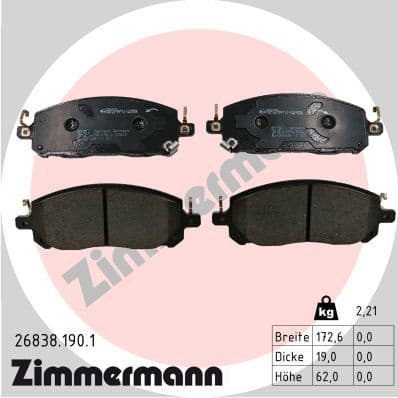 Brake Pad Set, disc brake 26838.190.1