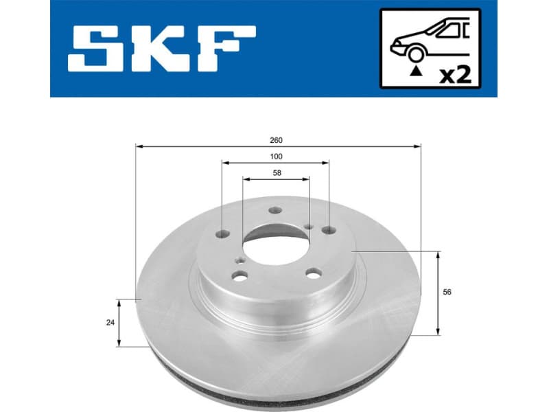 Brake Disc VKBD 80636 V2 - image 2