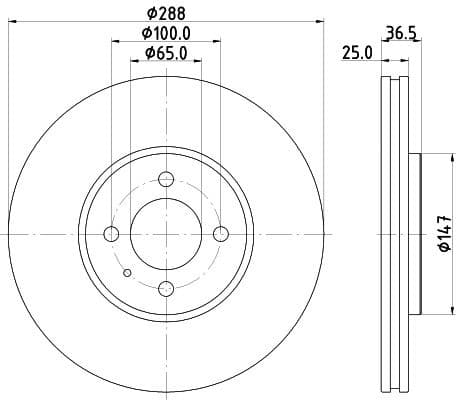 Brake Disc PRO 8DD 355 131-991 - image 4