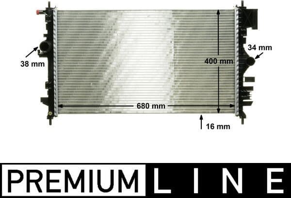 Radiator, engine cooling BEHR *** PREMIUM LINE *** CR1099000P