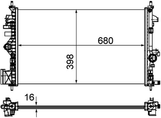 Radiator, engine cooling BEHR *** PREMIUM LINE *** CR1099000P - image 2