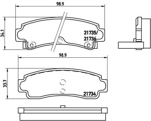 Brake Pad Set, disc brake PRIME LINE P 56 063