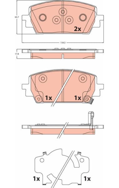 Brake Pad Set, disc brake GDB2463