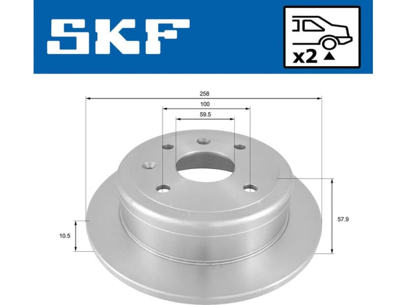Brake Disc VKBD 90758 S2 - image 2