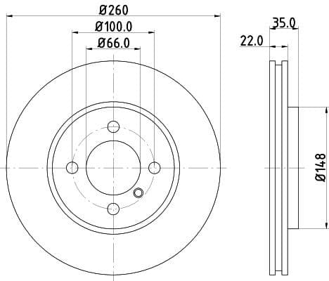 Brake Disc PRO 8DD 355 100-651 - image 4