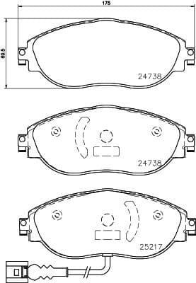 Brake Pad Set, disc brake 8DB 355 015-921 - image 2