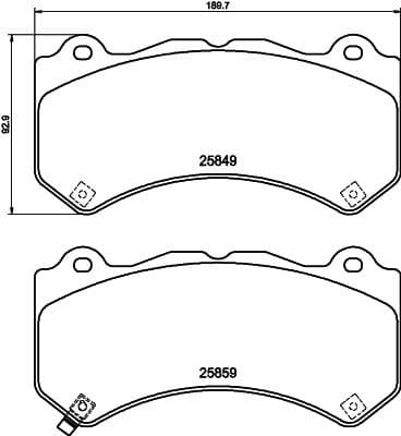 Brake Pad Set, disc brake 8DB 355 021-041