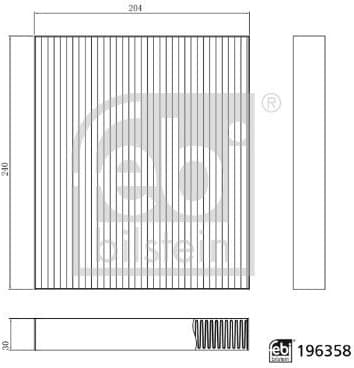 Filter, cabin air 196358