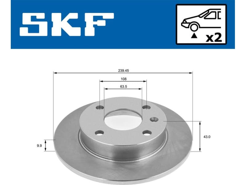 Brake Disc VKBD 80845 S2 - image 2