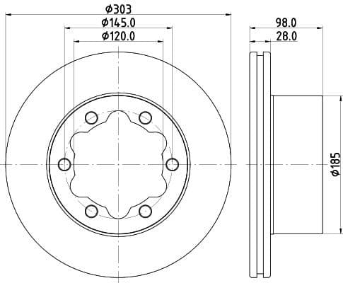 Brake Disc PRO 8DD 355 129-991 - image 4