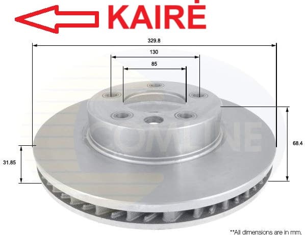 Brake disc, 1pcs FRONT ADC1458V - image 2