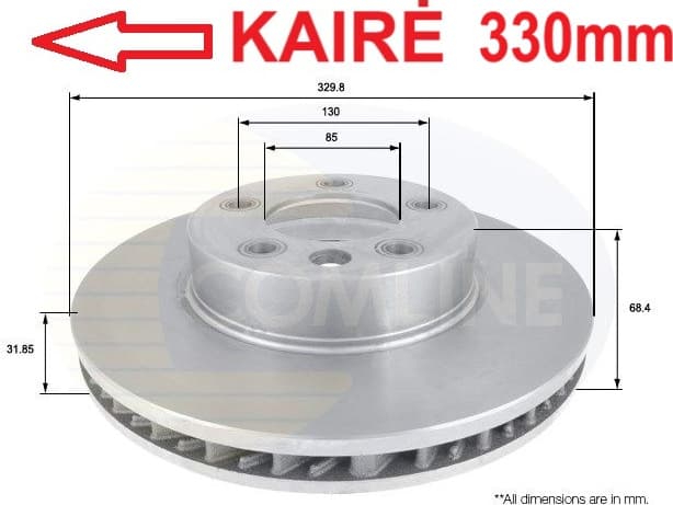 Brake disc, 1pcs FRONT ADC1458V